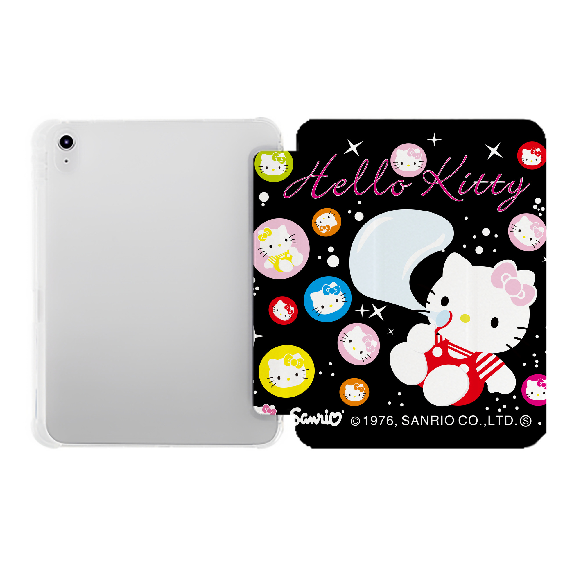 （画像用） Hello Kitty ハローキティ IPad ケース ペン収納付き 三つ折りスタンド PUレザー×シリコン 対応機種9.5/10.5/10.9インチ